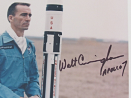 Walt Cunningham Nasa Apollo 7 Astronaut Signed Auto Vtg Color 8 X 10 Photo Jsa - £172.26 GBP