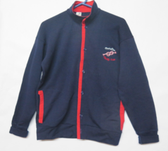 Vtg Portofino Yacht Club Button Up Sweater Jacket Mens Sz 4 Navy Blue Wo... - $40.33