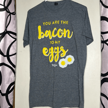 BOB EVANS (YOU ARE THE BACON TO MY EGGS) Size M T-Shirt Blue Gray Tultex - £7.68 GBP
