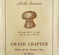 Order Of The Eastern Star 1944 WW2 Masonic Ruth Session Maine Vol XVII E47 - $112.79 CAD