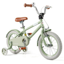 Kids Bike with Adjustable Handlebar and Saddle Green-14 Inches - Color: ... - £107.66 GBP