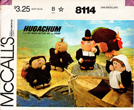 Thanksgiving Pilgrim Dolls +Turkey Mccall 8114 Pattern Centrepiece Oop Mint 1982 - £11.80 GBP