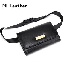 Jiessie&amp;Angela Genuine/Real Leather Waist Bag  Belt Bag Female Black Fanny Pack  - £28.25 GBP