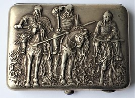Antique Silver Cigarette Case Engraved With Three Knights - $1,663.20