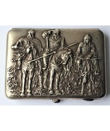 Antique Silver Cigarette Case Engraved With Three Knights - $1,663.20