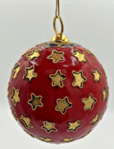 Vintage Cloisonne Bird Design Ball Christmas Ornament with Box SKU U183 - £23.89 GBP