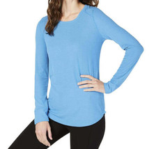 allbrand365 designer Womens Ribbed Long Sleeve T-Shirt,Lyric Blue,XX-Large - £36.37 GBP