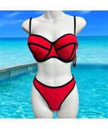 NWT Kendall + Kylie Solid 2 Tone Bikini Swimwear Bathing Suit Size L Ret... - $33.83 CAD