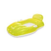 Intex - Inflatable Pool Chair, 64&#39;&#39; x 41&#39;&#39;, Integrated Cup Holder, Green - £29.20 GBP