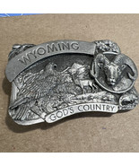 Vintage Wyoming Belt Buckle 1996 Made In USA God’s Country Ram - $300.49 MXN