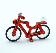 Crimson Red Chrome Bicycle Lego Compatible - £7.85 GBP
