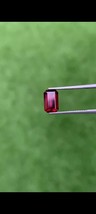 Natural Red Garnet Gemstone, Emerald cut, Eye Clean Clarity, Faceted Garnet For  - £52.35 GBP