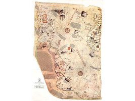 Piri Reis Map, 1st Map to show Americas an Antarctica, 24 X 36 High Gloss Poster - £46.71 GBP