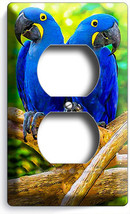 Hyacinth Tropical Blue Macaw Love Birds Parrots Outlet Wall Plate Bedroom Decor - £8.16 GBP