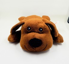 Melissa and Doug Puppy Dog Brown Plush Stuffed Animal Laying Lovey Stitched Eyes - £7.89 GBP