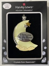 Love You Moon &amp; Back Glow In The Dark Ornament Harvey Lewis Crystals Swa... - €8,59 EUR