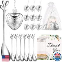 Yiyiring 25 Sets Bridal Shower Tea Party Favor for Guest Leaf Tea Spoon ... - $48.10