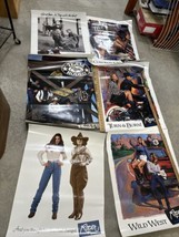 Lot 6 Rare 1990’s Roper Western Wear Store Advertising Posters 22”x28” - $24.75