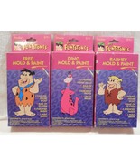 Flintstones 1994 Paradise Creations Mold &amp; Paint Set Fred, Barney &amp; Dino - $14.95