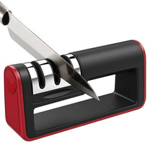 Knife Sharpener, 3-Stage Knife Sharpening System, Quickly Sharpen Dull - £10.65 GBP