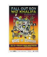 Fall Out Boy / Wiz Khalifa Concert Poster Rock Band Gig 2015 NEW 11x17 - £11.60 GBP