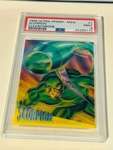 Scorpion Comic Card PSA 9 Fleer Ultra 1995 Spider-Man CLEARCHROME chrome #7 sp - £387.86 GBP