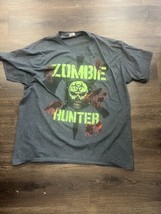 Zombie Hunter Biohazard Glow in the Dark Gray GID T Shirt XL Happy Hallo... - $13.98