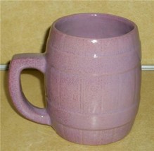 Red Bud? Dusty Desert Rose Frankoma Ada Clay Beer Barrel Mug Pottery Barware Bar - £146.80 GBP