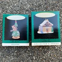 Hallmark Keepsake Ornaments Lot of 2 Mini 1994 Just My Size &amp; 1996 Village Mill - $9.67