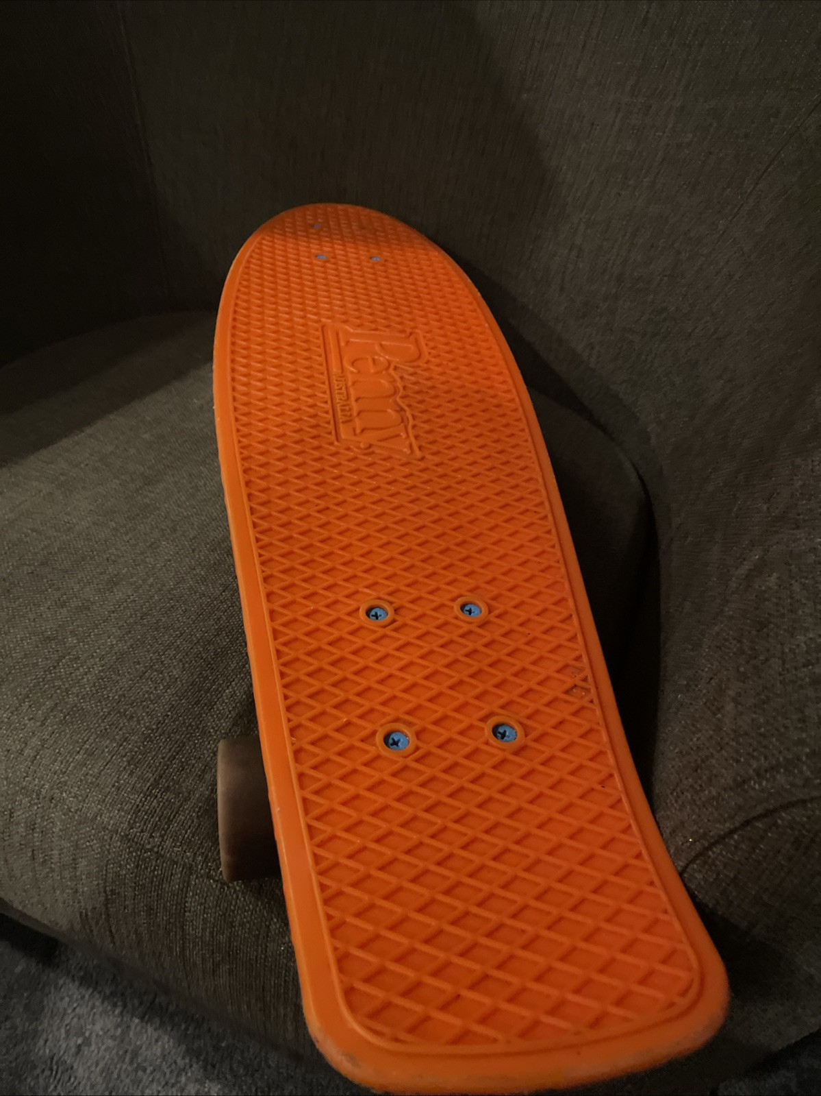 Penny Board Australia Skateboard 22&quot; Cruiser Orange/blue Trucks Nice Con... - £50.64 GBP