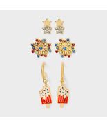 SUGARFIX by BaubleBar Americana Glow Statement Earrings White Red Gold - $188.06 MXN SUGARFIX by BaubleBar Americana Glow Statement Earrings White Red Gold - $188.06 MXN