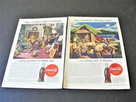 1944 Coca-Cola “Have a Coke” Set of (2) Magazine Page Advertisement Prints. - £7.75 GBP
