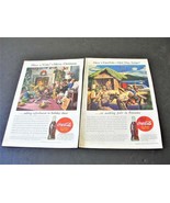 1944 Coca-Cola “Have a Coke” Set of (2) Magazine Page Advertisement Prints. - £7.75 GBP