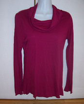 Michael Stars Fuschia Pink Ls Cowl Neck Top Ofsm Euc - £20.37 GBP