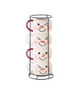 Snowman Stacking Ceramic Mug Set 12 OZ 4-Piece - €23,74 EUR