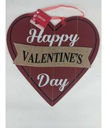 Happy Valentine&#39;s Day Heart Shaped Decor, Ridgid Fiberboard 12&quot; - £7.76 GBP