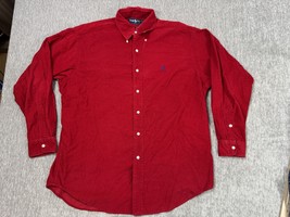 Ralph Lauren Shirt Mens Medium Red Blake Corduroy Button Down Long Sleev... - $24.74
