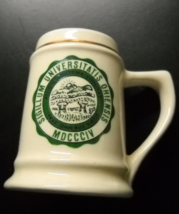 Ohio State University Shot Glass Miniature Mug Style White Ceramic Green Gold - £6.38 GBP