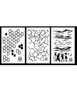 3Pack! Spray Paint Camouflage Camo Stencils Jon Boat CrackedHexacam Tige... - $13.99