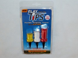 TiPS Flexible Golf Tees ~ CASE LOT 6 PACKS ~ Assorted Sizes, 3 Tees Per ... - £32.18 GBP