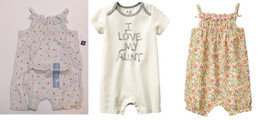Baby Gap Infant Girls One Piece Rompers 3 Choices Florals or Aunt Size 0... - £11.05 GBP