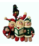Vintage Christmas Gingerbread Carolers Resin Ornament 4.5&quot; inches RARE Xmas - $54.81 CAD