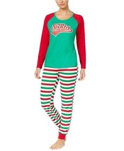 allbrand365 designer Womens Team Santa Pajama 2 Piece Set, Large - $39.41