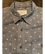 Ralph Lauren DENIM &amp; SUPPLY Button Down Shirt-Blu/Gry Stars S/S Large - £13.23 GBP