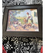 Chicken Feed Origin Oil On Canvas By *-27 - $140.24