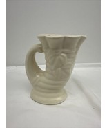 McCoy USA Pottery Yellow Cornucopia Vase Vintage 7 1/4” Tall - £19.59 GBP