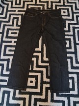 George DENIM Straight Black Jeans Size W36 L30 Express Shipping - £23.21 GBP