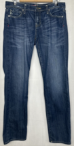 Vigoss Blue Denim Straight Leg Jeans Women&#39;s Embroidered Pockets Size 11 - $15.00