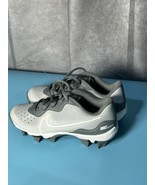 Nike Alpha Huarache 4 Keystone Baseball Cleats Youth Size 2Y Gray DJ6525... - $24.75