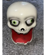PAC Halloween Candy Bowl BIG MOUTH SKULL HEAD Light up Eyes/Spider/Sound... - £14.69 GBP